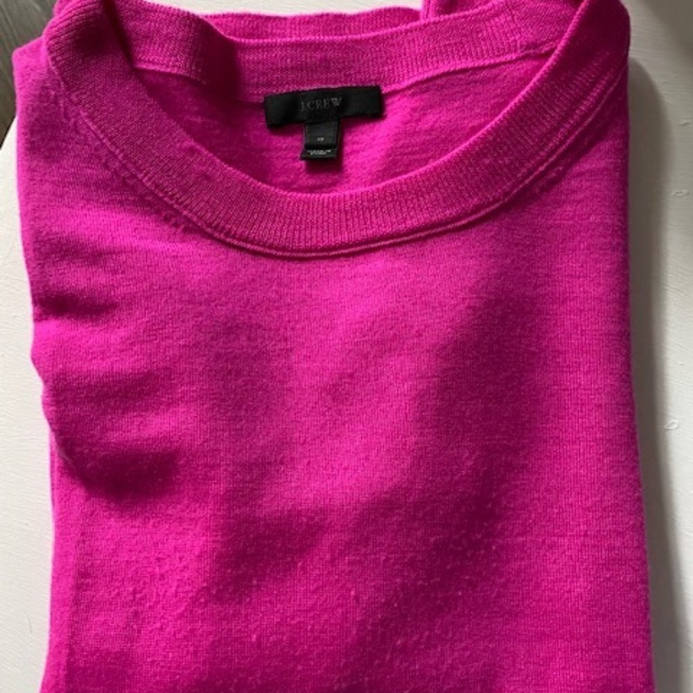J. Crew Merino Wool Tippi Sweater Fuschia Pink